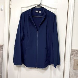 Chico’s Zenergy, navy blue,  light weight jacket, size 3 ( xl ) like new